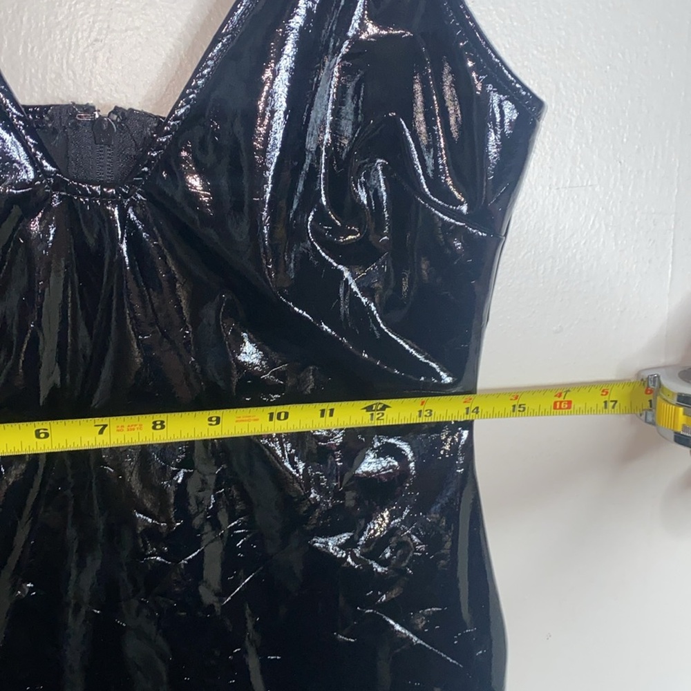 🪼Adorable faux leather black tight zip up dress! - Picture 6 of 9